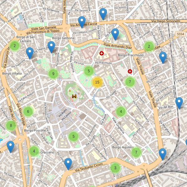 Thumbnail mappa parcheggi di Udine