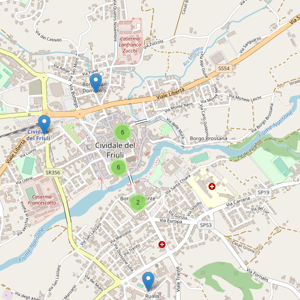 Thumbnail mappa ristoranti di Cividale del Friuli