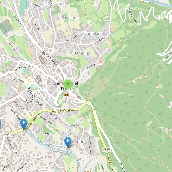 Thumbnail mappa ristoranti di Gemona del Friuli