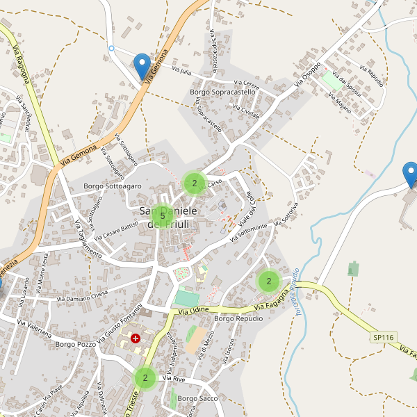 Thumbnail mappa ristoranti di San Daniele del Friuli