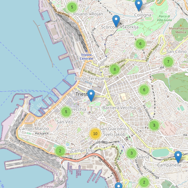 Thumbnail mappa scuole di Trieste