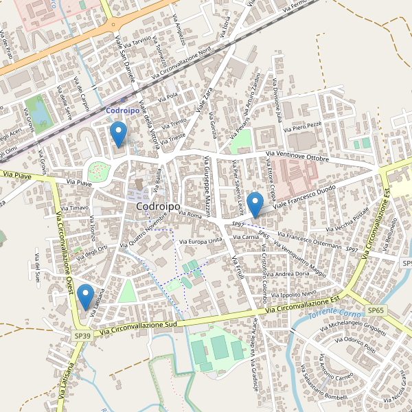 Thumbnail mappa supermercati di Codroipo