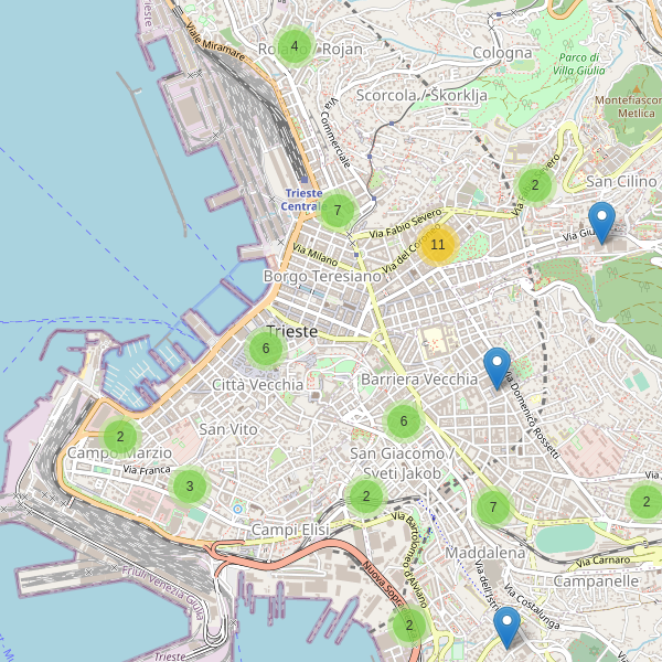 Thumbnail mappa supermercati di Trieste