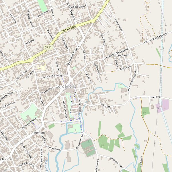 Thumbnail mappa taxi di Cordenons