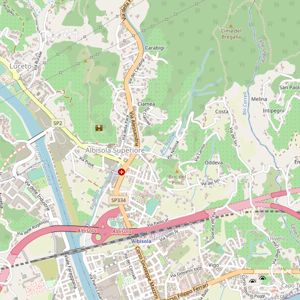 Thumbnail mappa stradale di Albisola Superiore