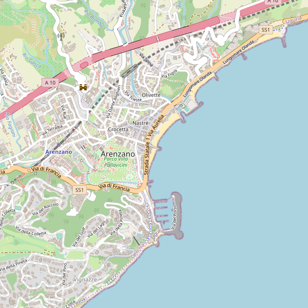 Thumbnail mappa stradale di Arenzano