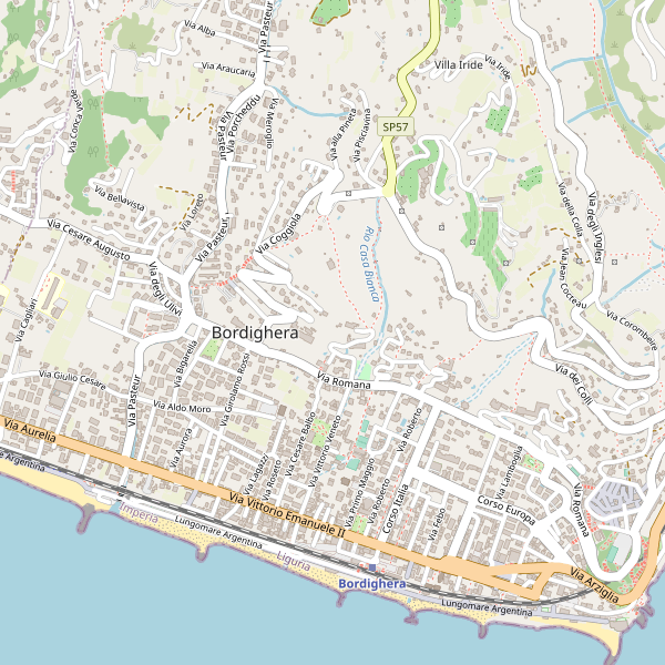 Thumbnail mappa stradale di Bordighera