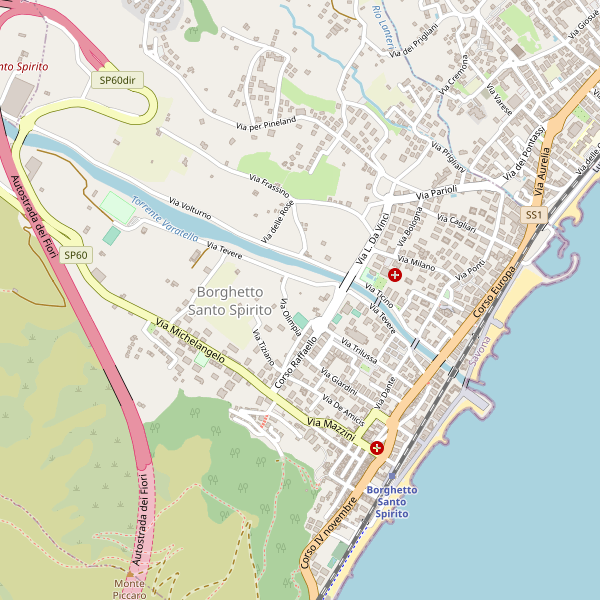 Thumbnail mappa stradale di Borghetto Santo Spirito
