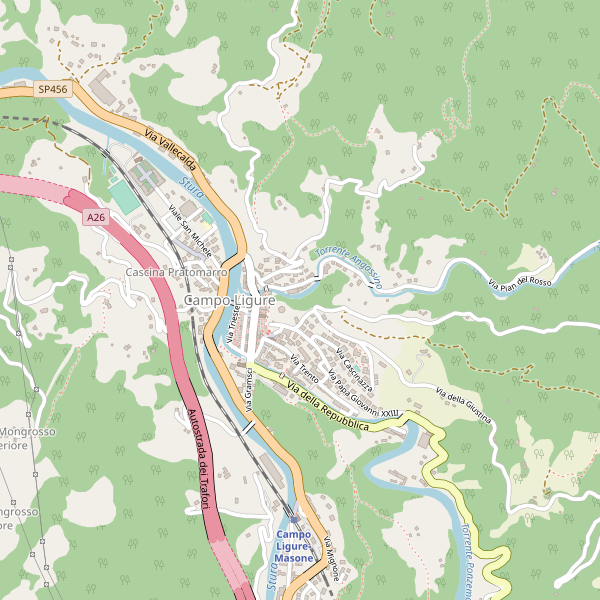 Thumbnail mappa stradale di Campo Ligure