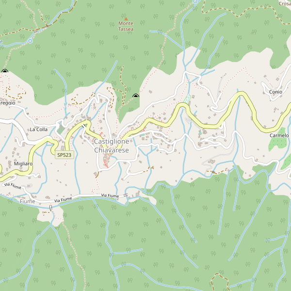 Thumbnail mappa stradale di Castiglione Chiavarese