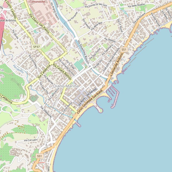 Thumbnail mappa stradale di Diano Marina