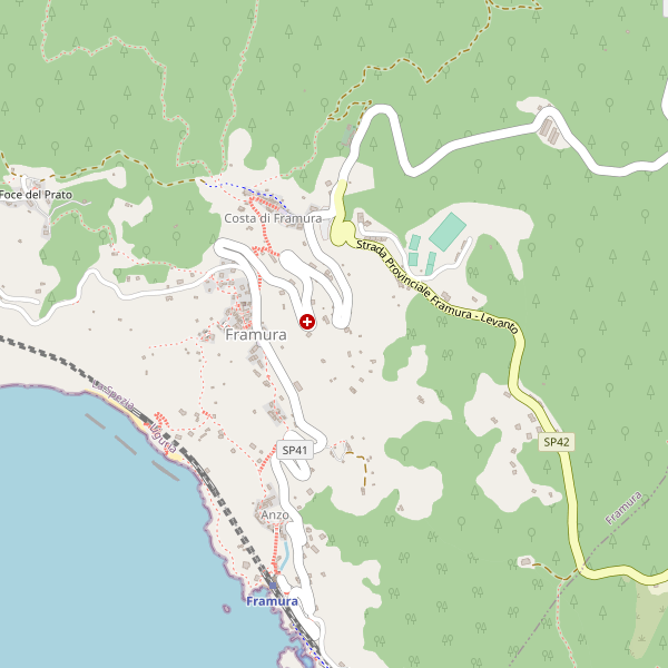 Thumbnail mappa stradale di Framura
