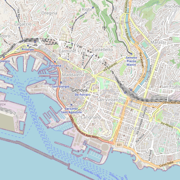 Thumbnail mappa stradale di Genova