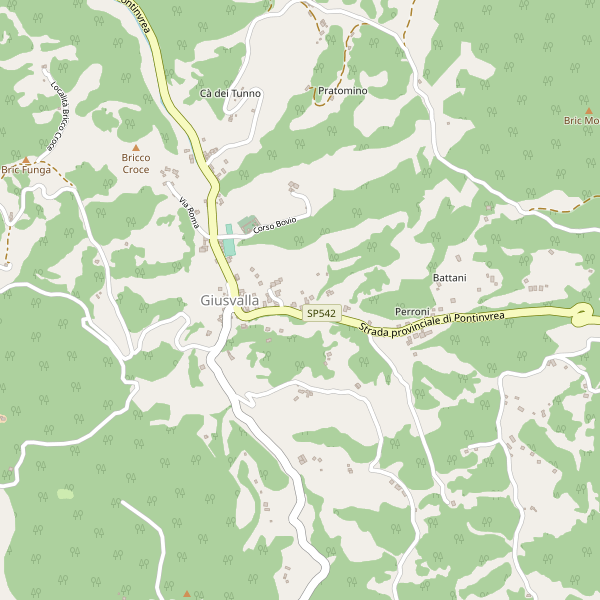 Thumbnail mappa stradale di Giusvalla