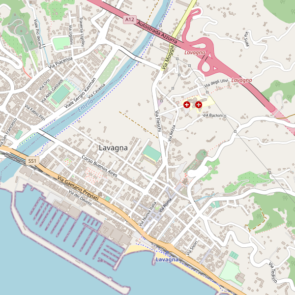 Thumbnail mappa stradale di Lavagna