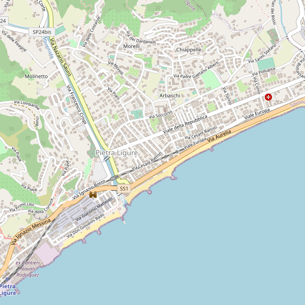 Thumbnail mappa stradale di Pietra Ligure