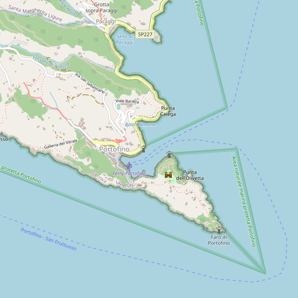 Thumbnail mappa stradale di Portofino
