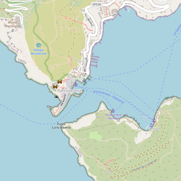 Thumbnail mappa stradale di Portovenere