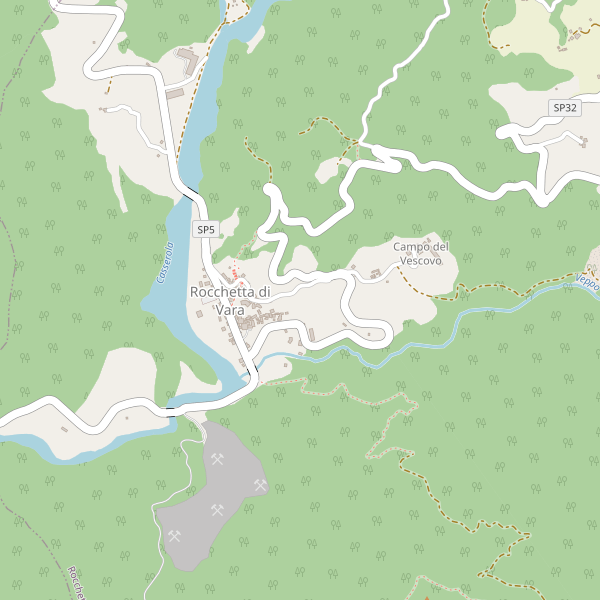 Thumbnail mappa stradale di Rocchetta di Vara