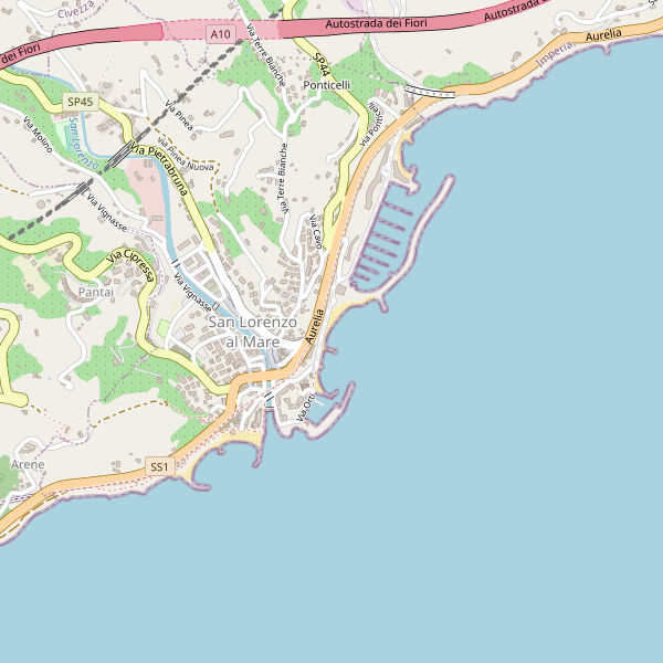 Thumbnail mappa stradale di San Lorenzo al Mare