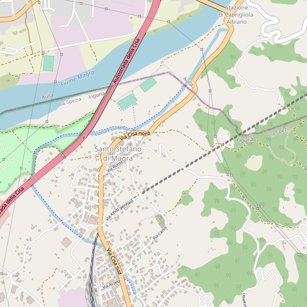 Thumbnail mappa stradale di Santo Stefano di Magra