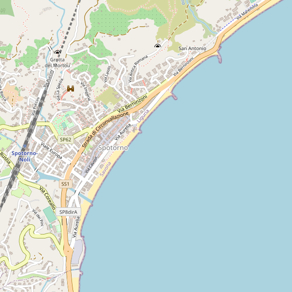 Thumbnail mappa stradale di Spotorno