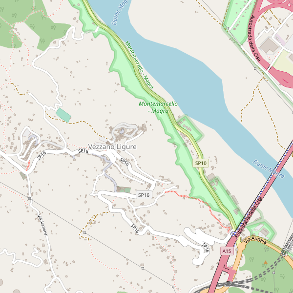 Thumbnail mappa stradale di Vezzano Ligure