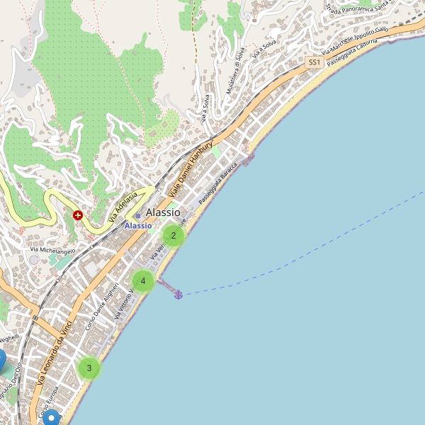 Thumbnail mappa bar di Alassio