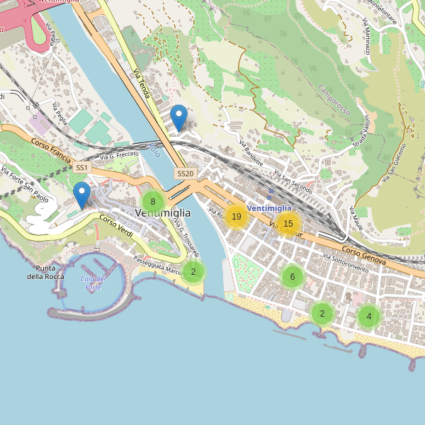 Thumbnail mappa bar di Ventimiglia