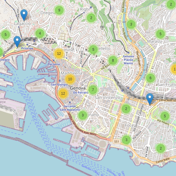 Thumbnail mappa chiese di Genova