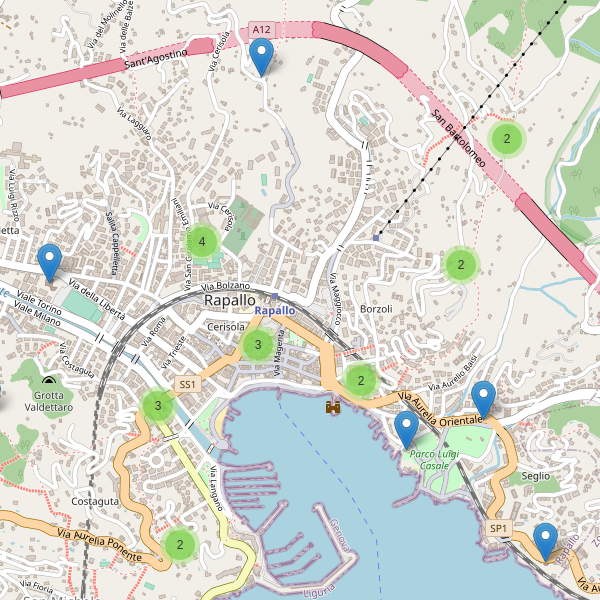 Thumbnail mappa chiese di Rapallo