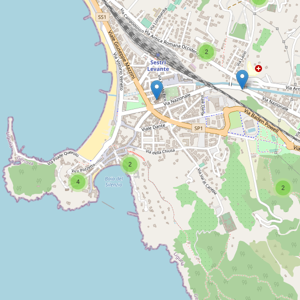 Thumbnail mappa chiese di Sestri Levante