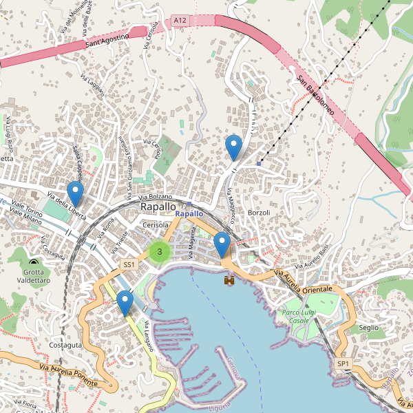 Thumbnail mappa farmacie di Rapallo