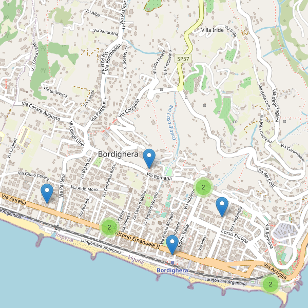 Thumbnail mappa hotel di Bordighera