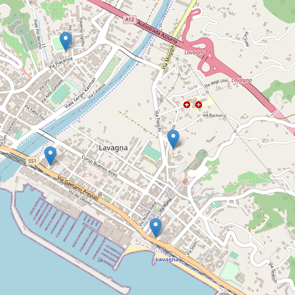 Thumbnail mappa hotel di Lavagna