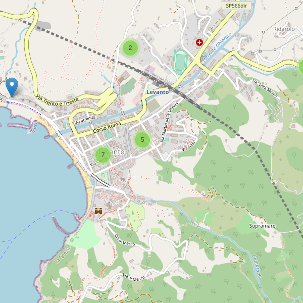 Thumbnail mappa hotel di Levanto