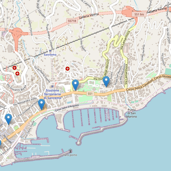 Thumbnail mappa hotel di Sanremo