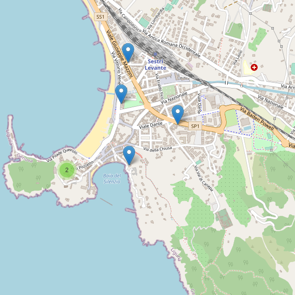 Thumbnail mappa hotel di Sestri Levante
