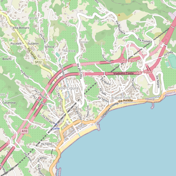 Thumbnail mappa monumenti di Celle Ligure