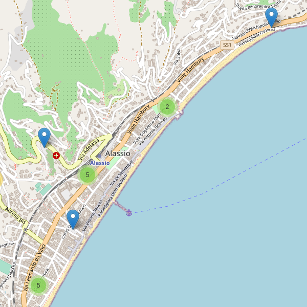 Thumbnail mappa parcheggi di Alassio