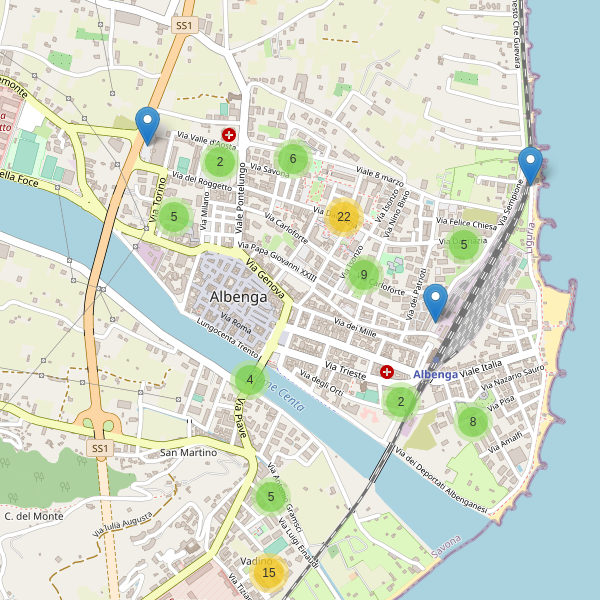 Thumbnail mappa parcheggi di Albenga