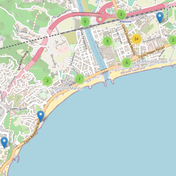 Thumbnail mappa parcheggi di Albissola Marina