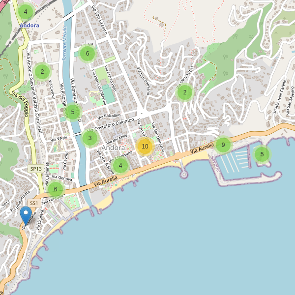 Thumbnail mappa parcheggi di Andora