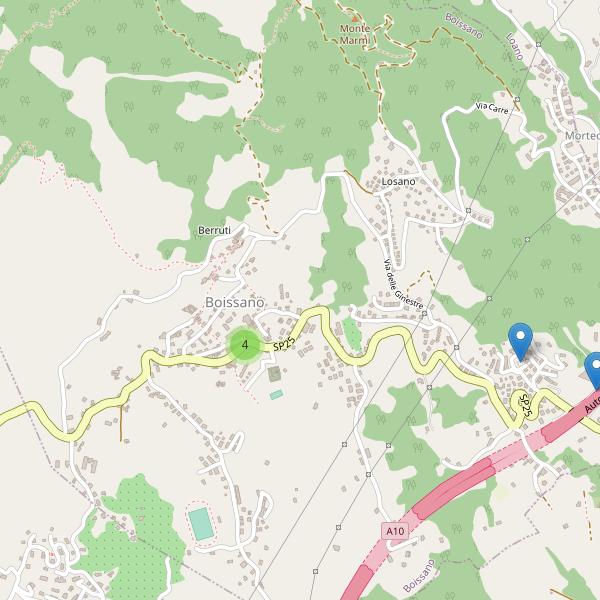 Thumbnail mappa parcheggi di Boissano