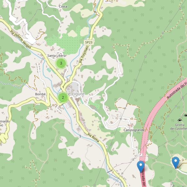 Thumbnail mappa parcheggi di Calice Ligure
