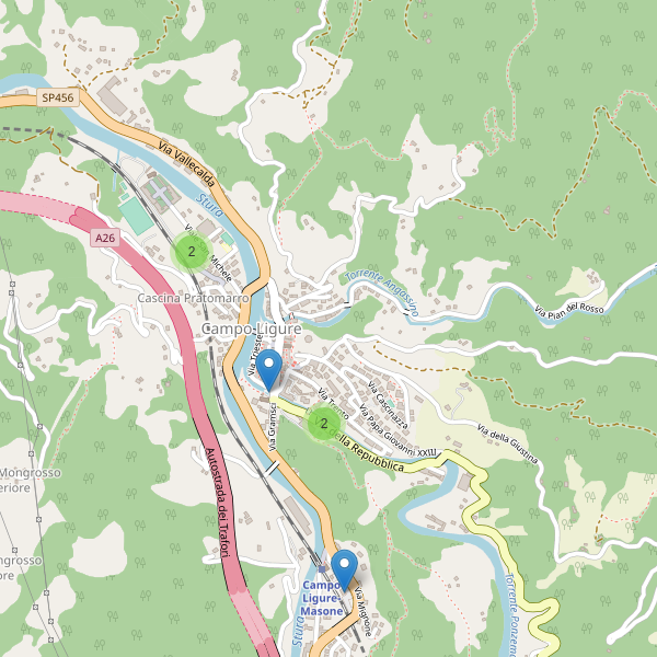 Thumbnail mappa parcheggi di Campo Ligure