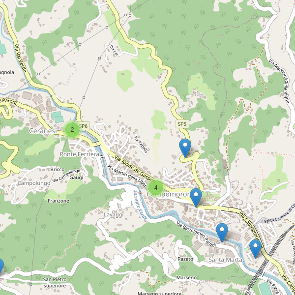 Thumbnail mappa parcheggi di Campomorone