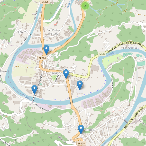Thumbnail mappa parcheggi di Carasco