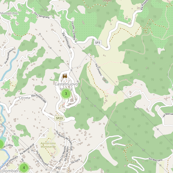 Thumbnail mappa parcheggi di Castelnuovo Magra