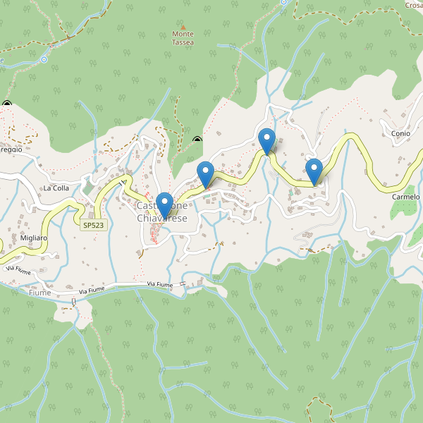 Thumbnail mappa parcheggi di Castiglione Chiavarese